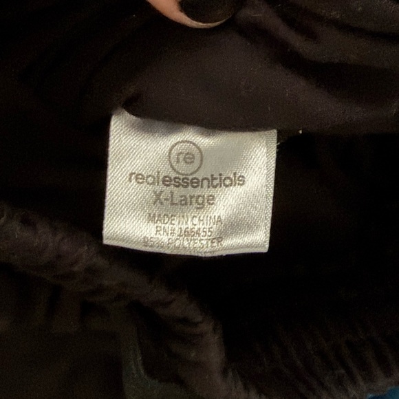 Washed never worn Real Essentials Black and Teal Joggers size XL. BLACK AND BLUE - Picture 2 of 4